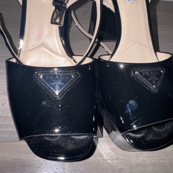 Prada Glossy Black Women's Sandals - Picture 2 of 6